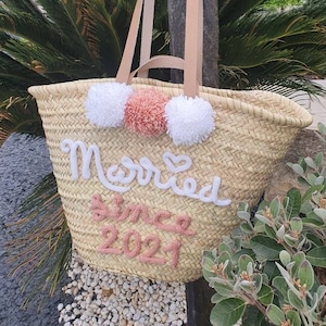 Sac plage paille personnalisable hot sale