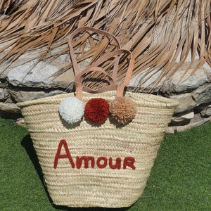 Large customizable knitted wicker beach basket image 20