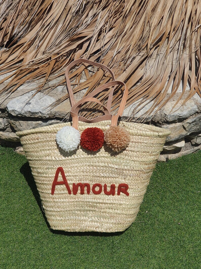 Large customizable knitted wicker beach basket image 20