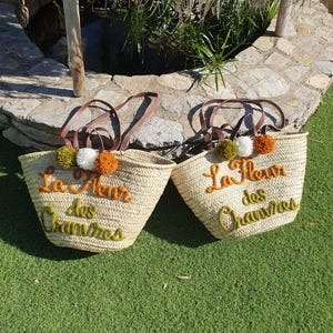 Large customizable knitted wicker beach basket image 13