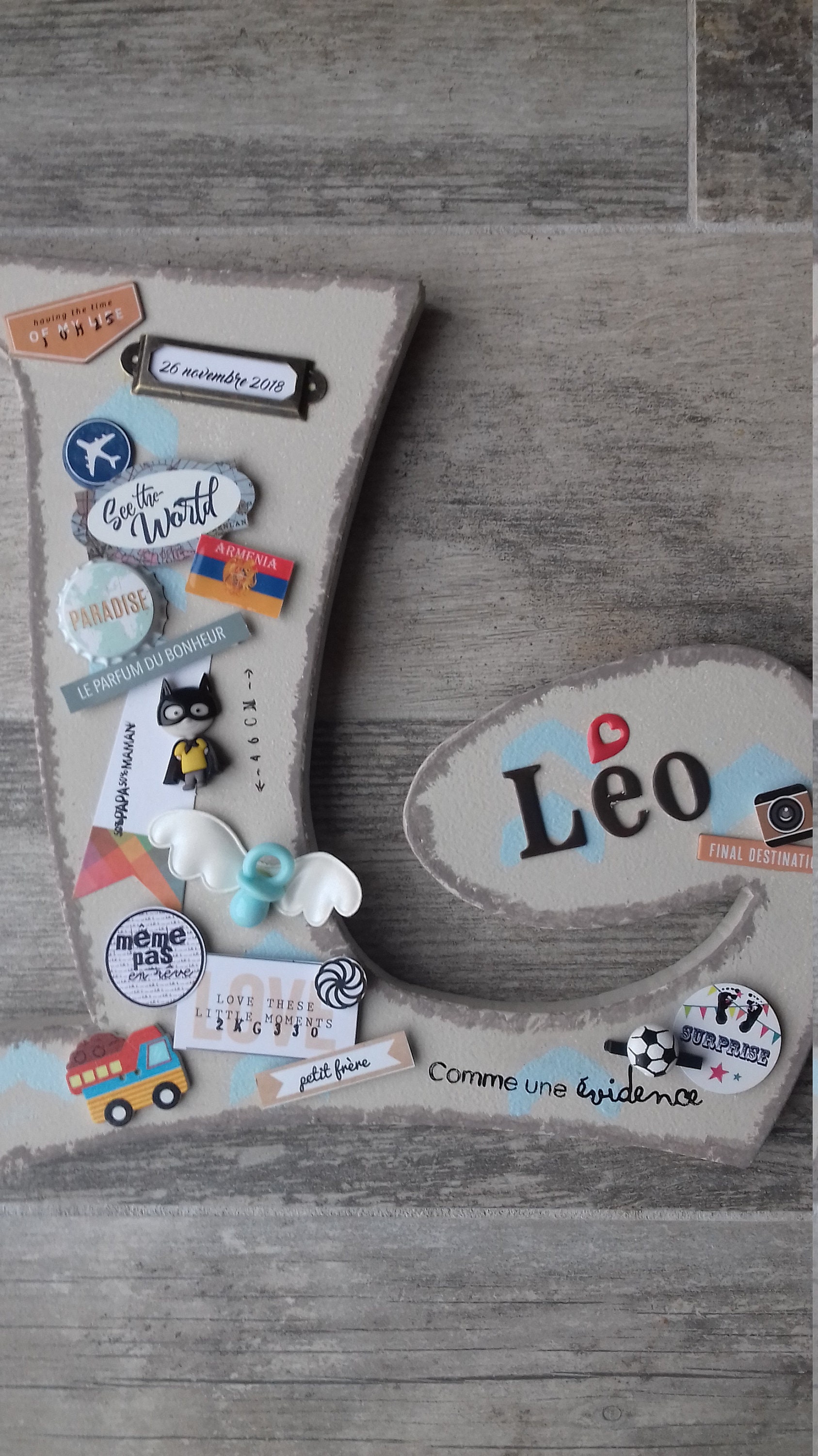 Lettre Prénom Bébé Enfant Cadeau Naissance Personnalisable