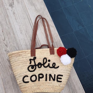 Large customizable knitted wicker beach basket image 16