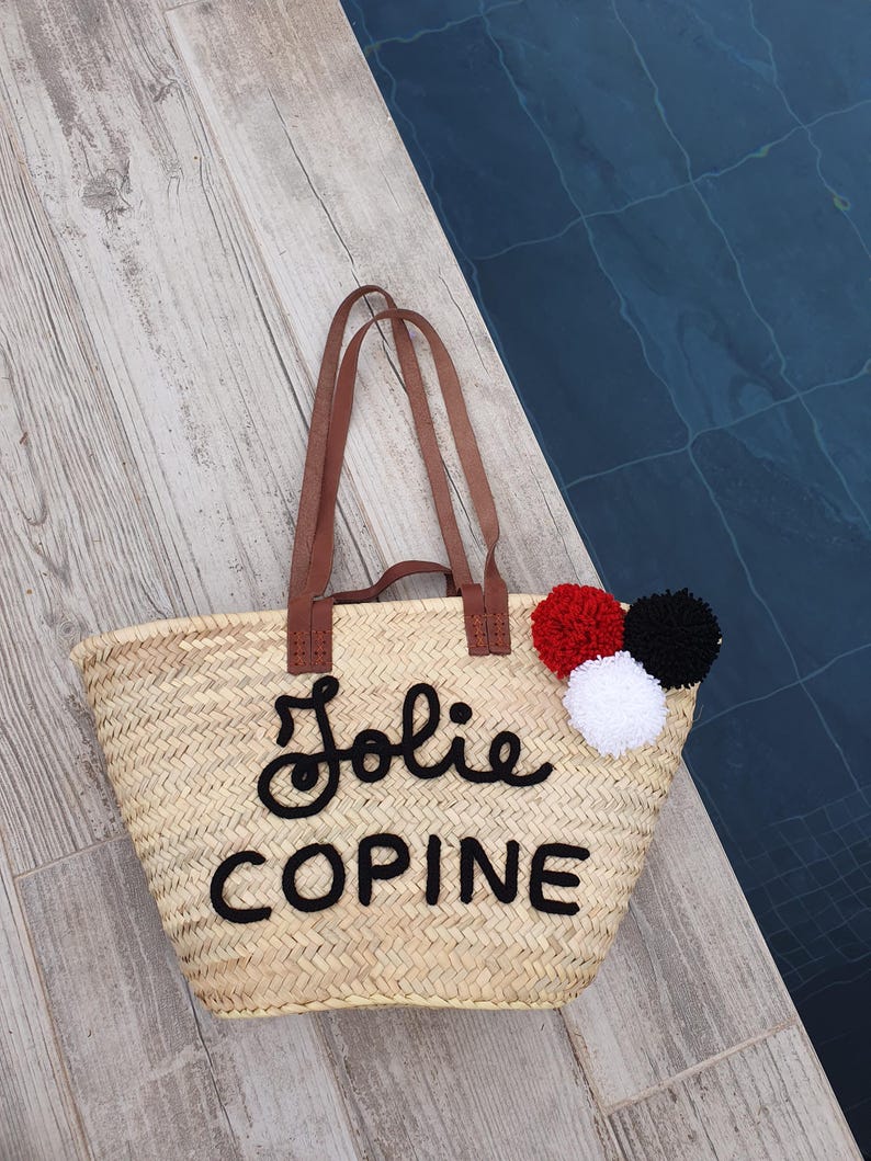 Large customizable knitted wicker beach basket image 16