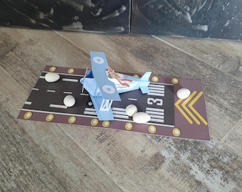 Set of 25 DIY "Little Prince Airplane" favor boxes for baptisms and communions