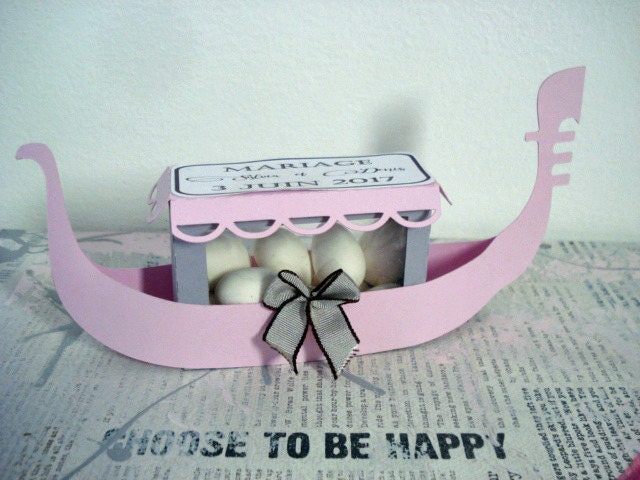 Set of 20 baptism wedding favors boxes gondola | Etsy