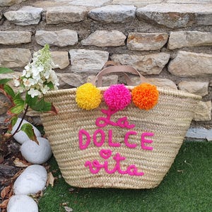 Large customizable knitted wicker beach basket image 11