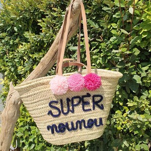 Large customizable knitted wicker beach basket image 10