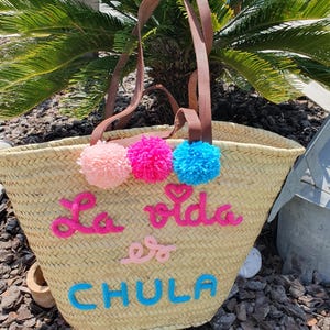 Large customizable knitted wicker beach basket image 2