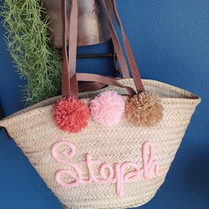 Large customizable knitted wicker beach basket image 12