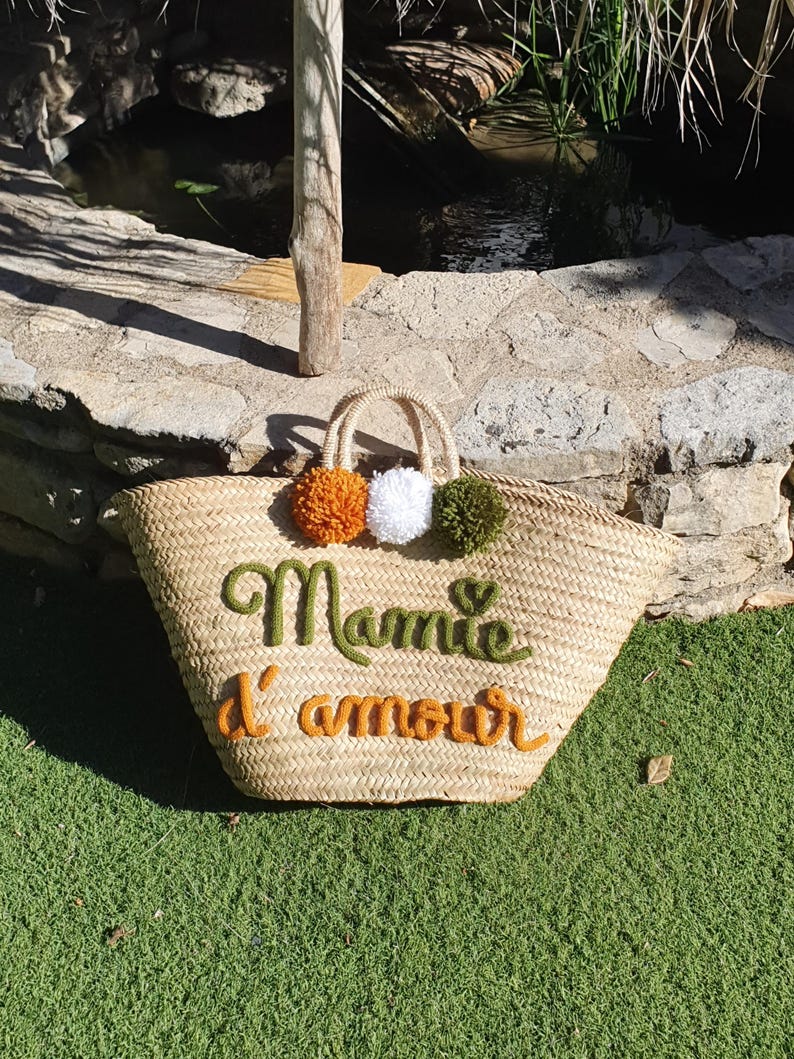 Large customizable knitted wicker beach basket image 14