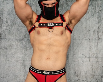 Men's Thong, Mesh, Red, Comfortable Stretch Underwear