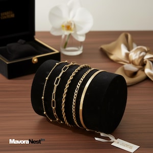 Minimalist Stainless Steel Bracelet Set, Dainty Chain Stack