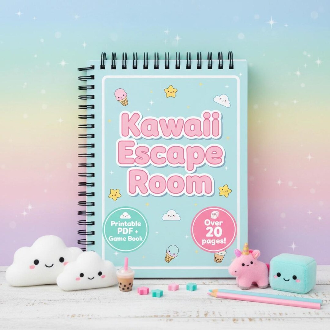 Kawaii Escape Room for Kids | Printable Puzzle Book PDF | Cute Mazes ...