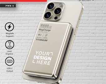 Logo firmy Ładowarka MagSafe Spersonalizowany magnetyczny powerbank Prezent firmowy na przyjęcie do pracy dla pracowników Targi Konferencja Wydarzenie biznesowe