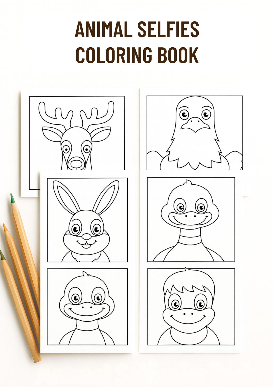 Cute Animal Coloring Pages in PNG | Printable Coloring Pages | Kids ...