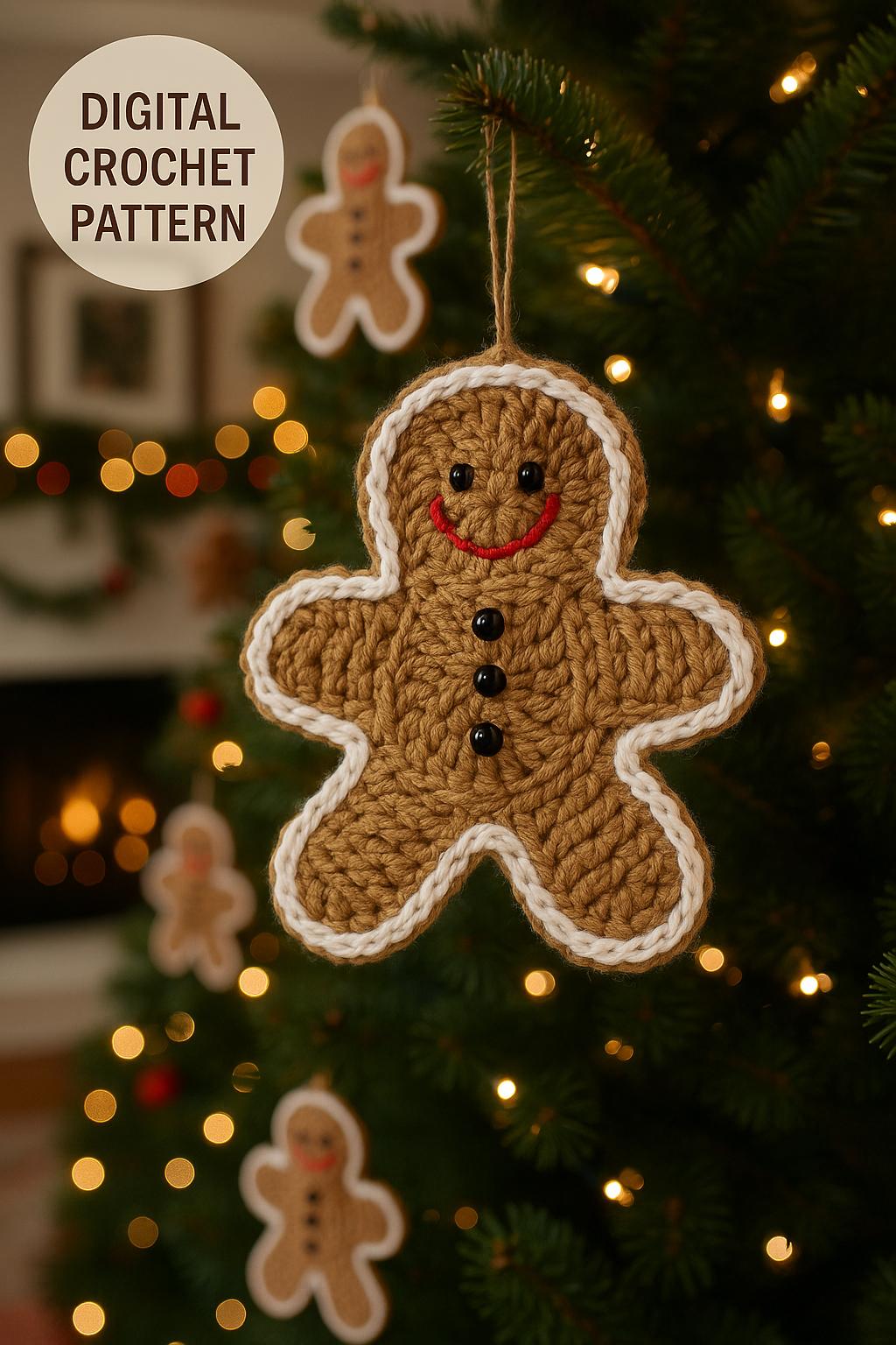 Crochet Gingerbread Man Ornament