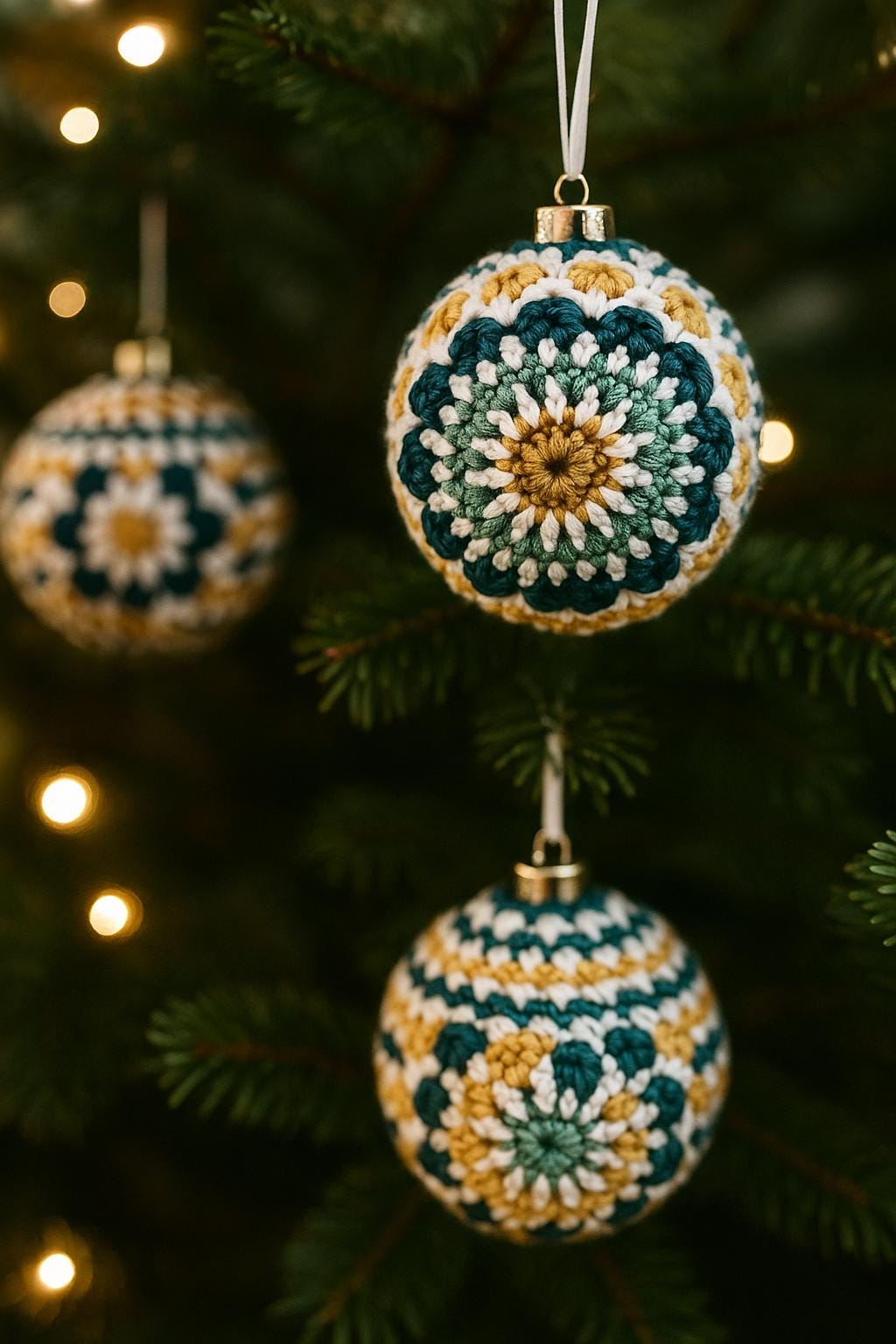 Christmas Crochet Bauble Pattern DIY Ornament Cover
