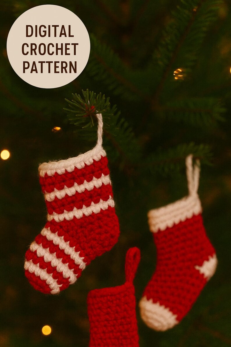 Easy Crochet Christmas Stocking Pattern - PDF PATTERN - Etsy