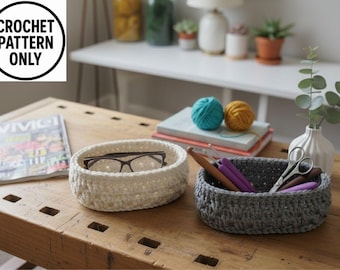 Crochet Glasses Holder Pattern – Easy Eyeglasses Basket (PDF Pattern)