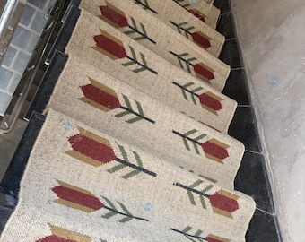Jute Runner Rug for Stairs, Handwoven Runner Rug, Kilim Runner Rug Entryway | Hallway | kitchen, Bedside Runner Rug, Tribal Pattern, Turkish