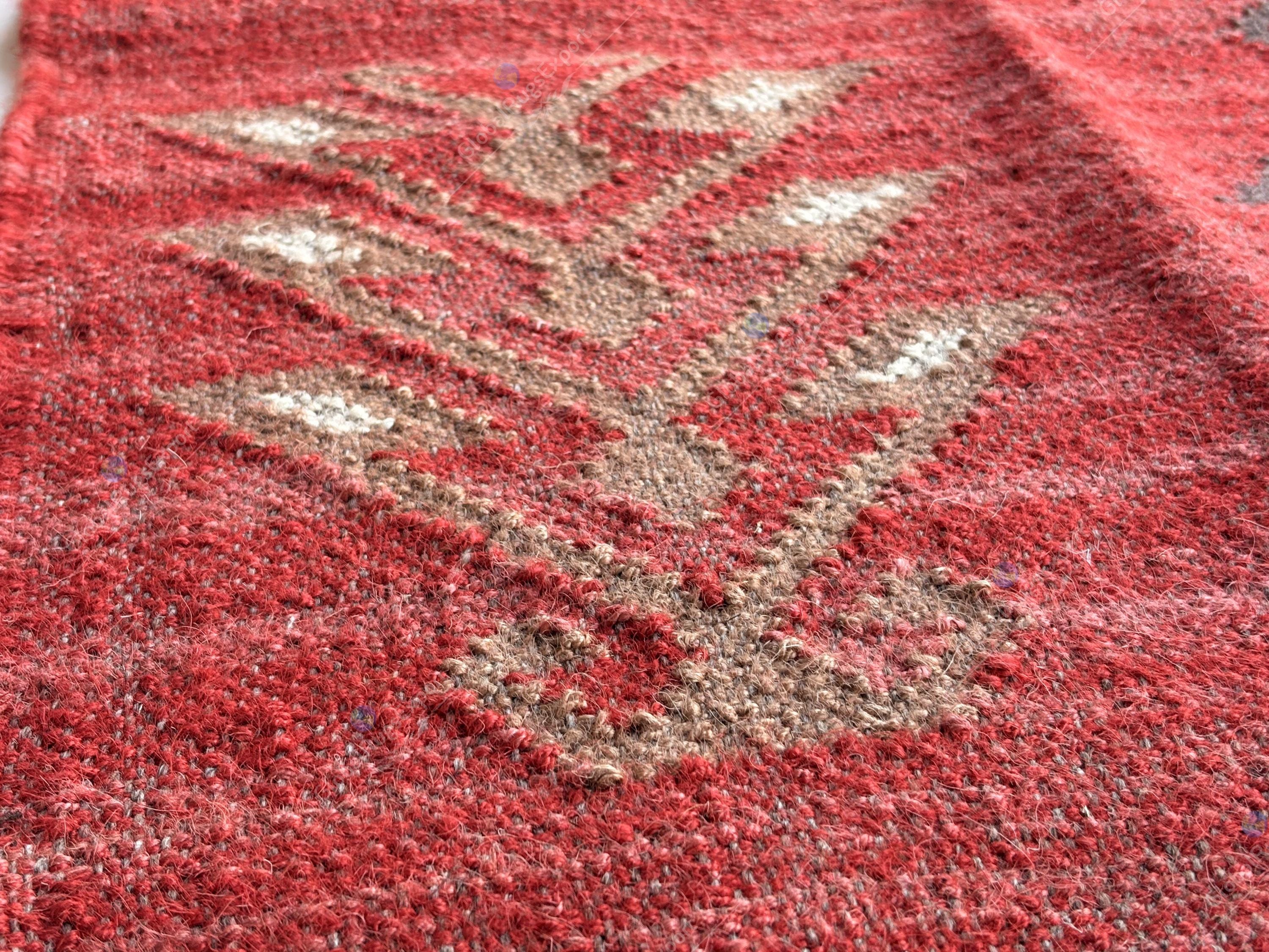 Red Runner Kitchen Rug Multi Sizes Runner Rug for Stairs | Handwoven Geometric Indian Kilim ...