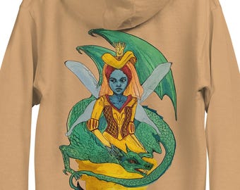 Feenkönigin Drache Hoodie, Mittelalter Fantasy Fee Unisex Hoodie