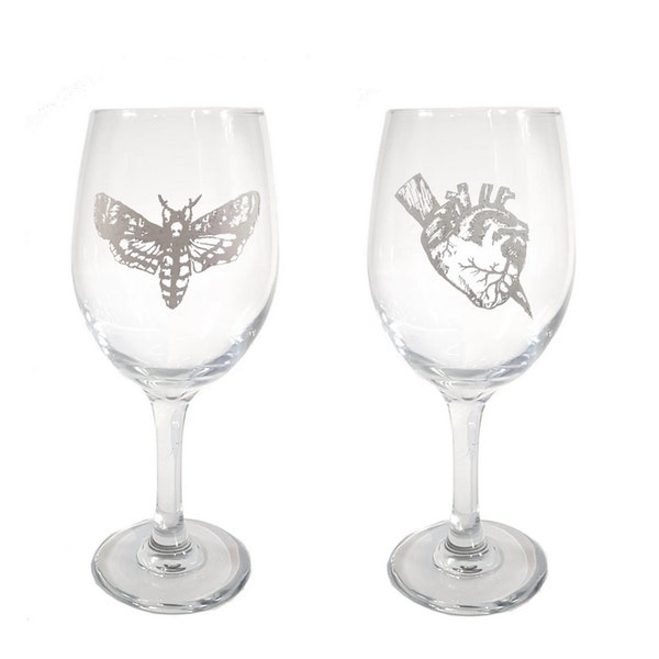 Gothic Wine Glasses Etsy