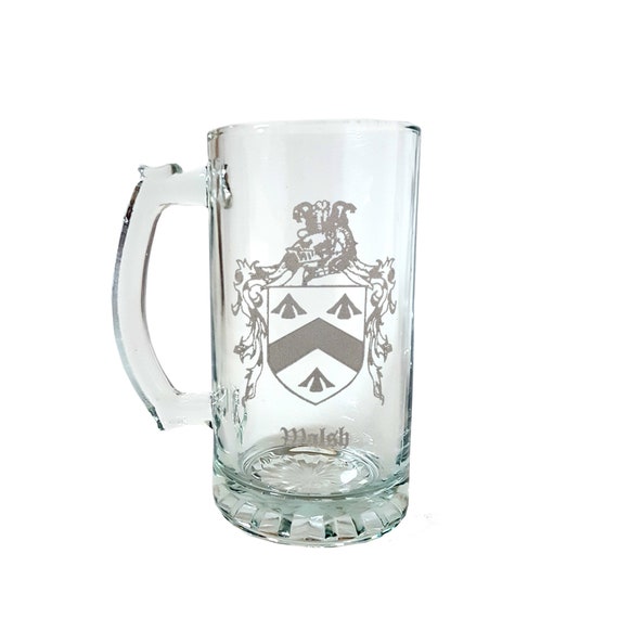 Family Crest Beer Mug, Coat of Arms Mug Set