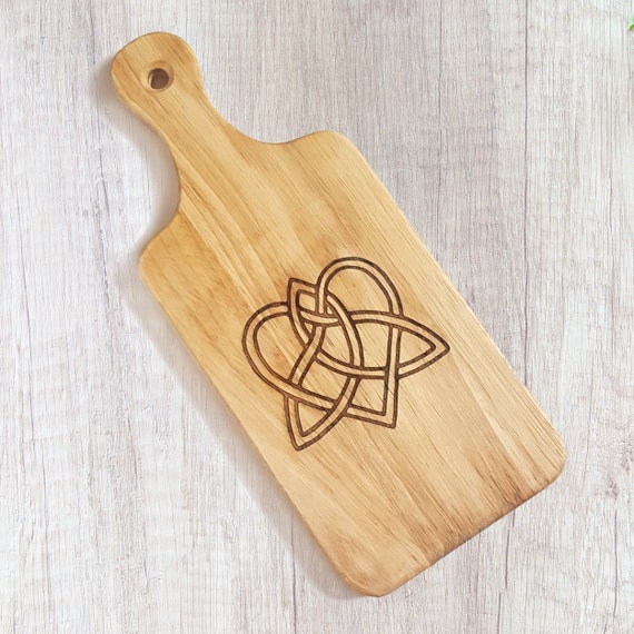 Celtic Cross Cutting Board With Handle 13 X 5 1/2 X 3/4 Free