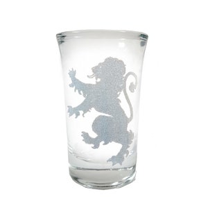 Lion Rampant Shot Glass, Free Personalized Engraving