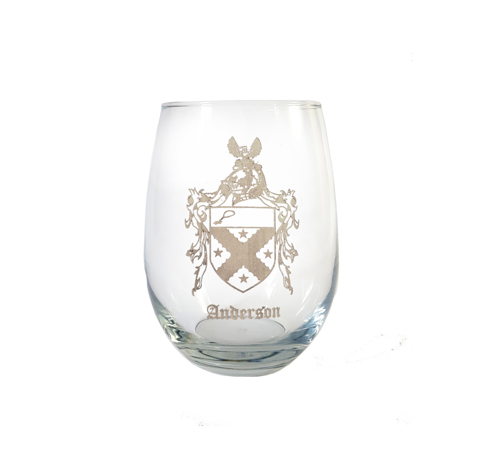 GLASS FRAME a variety of names ANDERSON NEW ITEM.. COAT of ARMS .. 