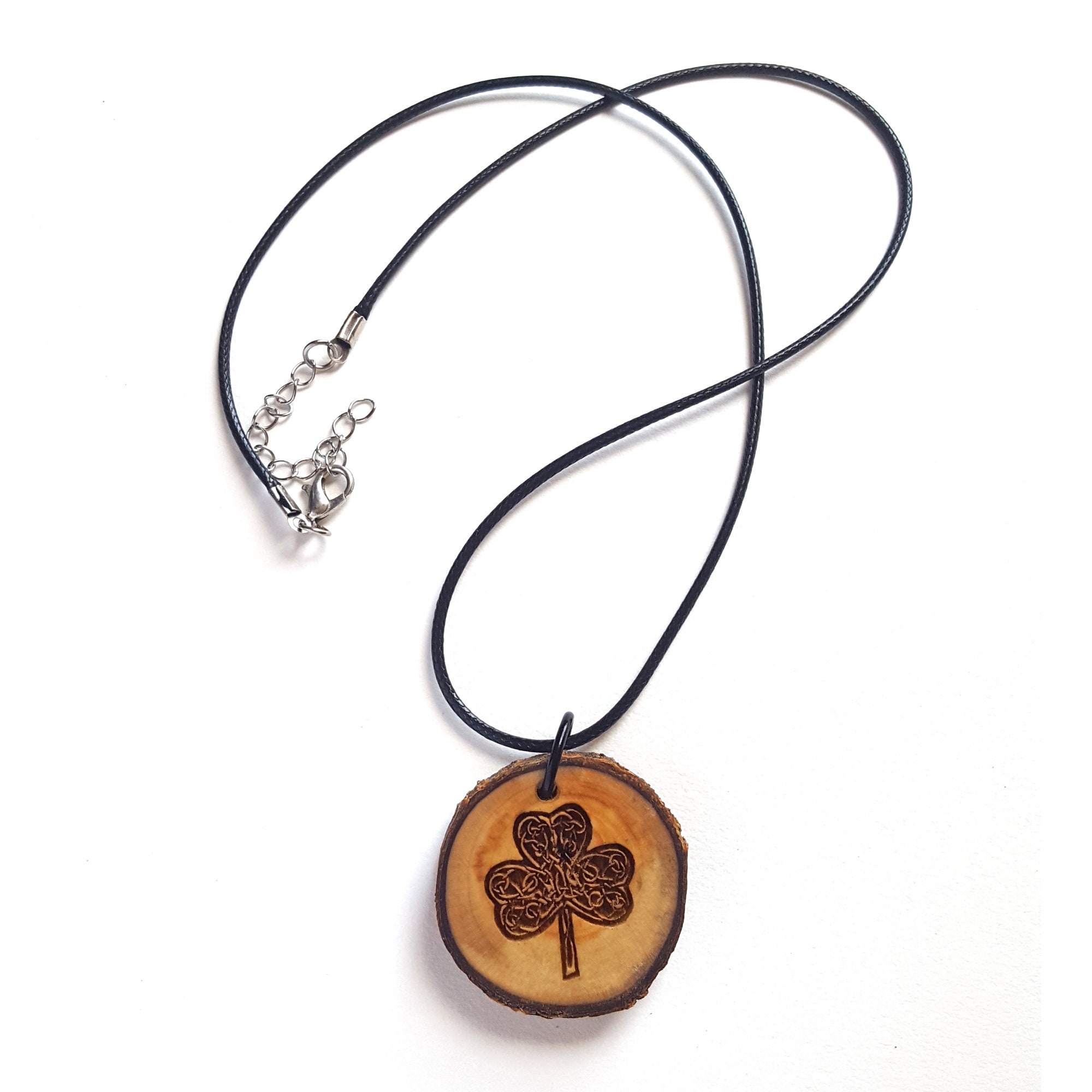 Collana Trifoglio Irlandese EUEAVAN - Portafortuna Celtico In Acciaio Inox Per La Festa Di San Patrizio - 3