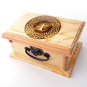 Tree of Life Wooden Box, Free Engraved Personalization, World Tree Design