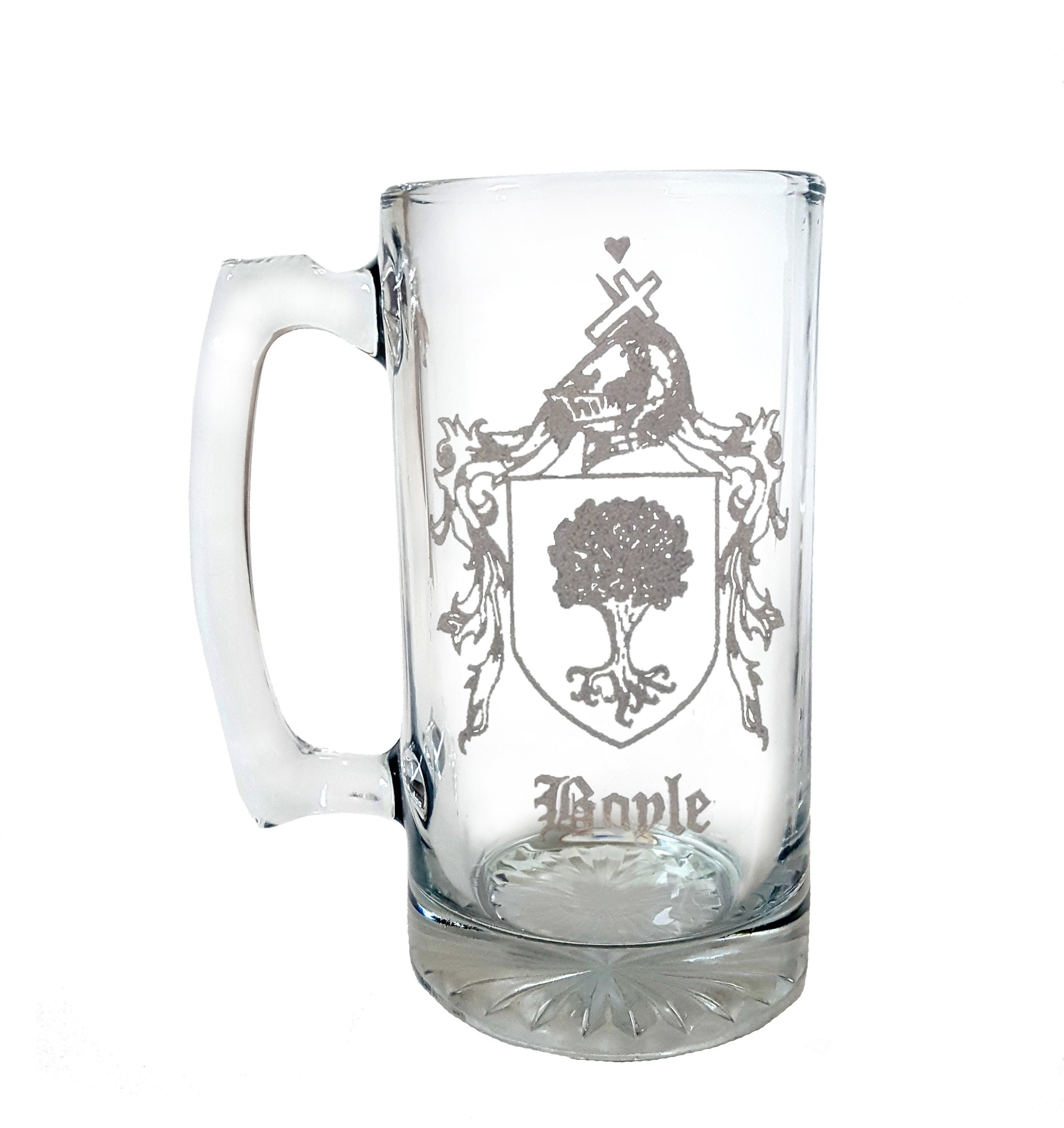 Family Crest Beer Mug, Coat of Arms Mug Set