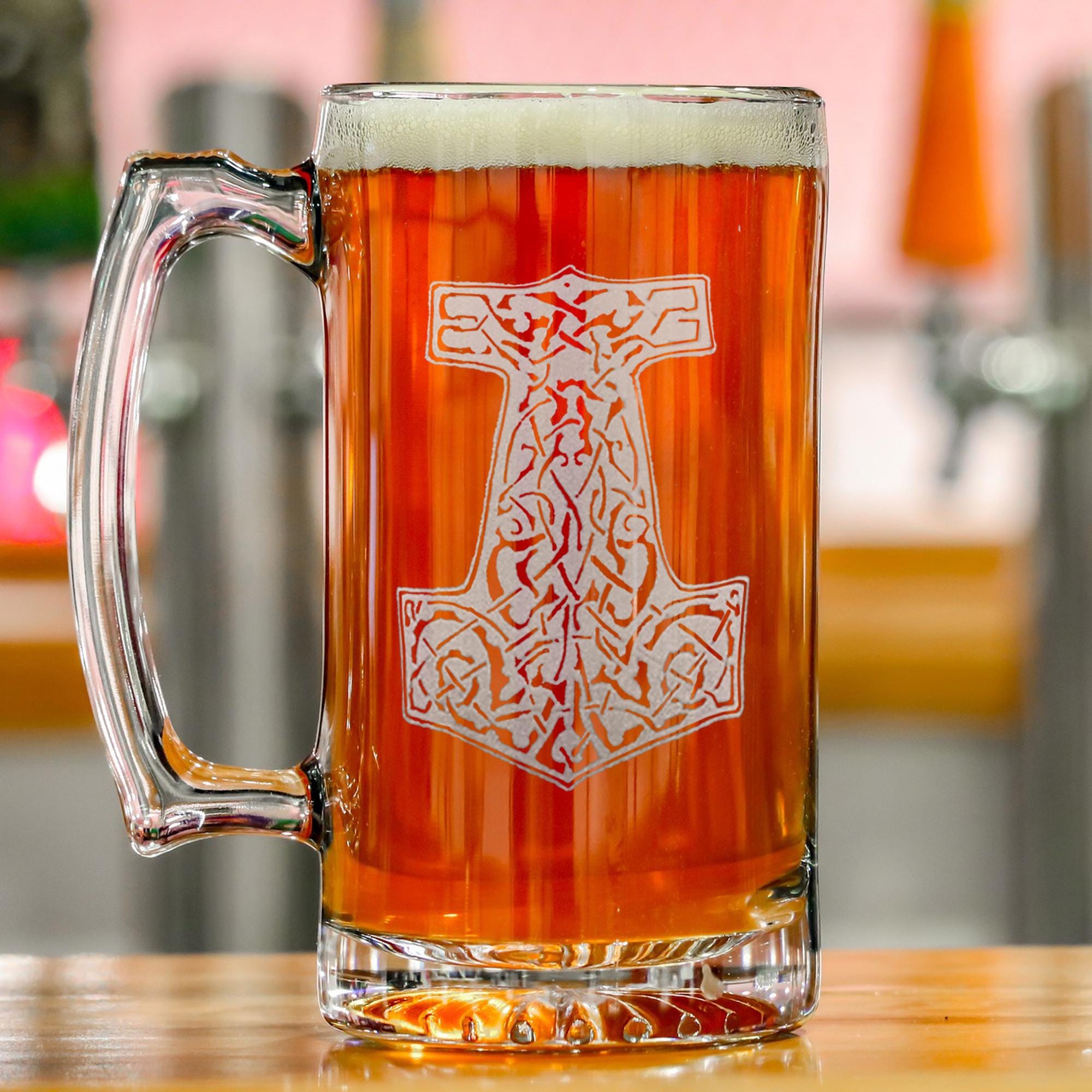 Mjölnir Thor's Hammer 26oz Beer Stein - Free Personalized