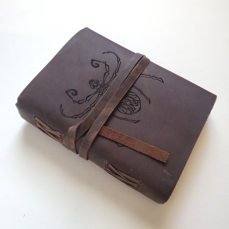 Celtic Spider Leather Journal, Free Personalization 5