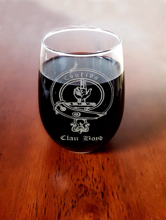 Copas de vino personalizadas con escudo de la familia, juego de 4 unidades  (cresta)