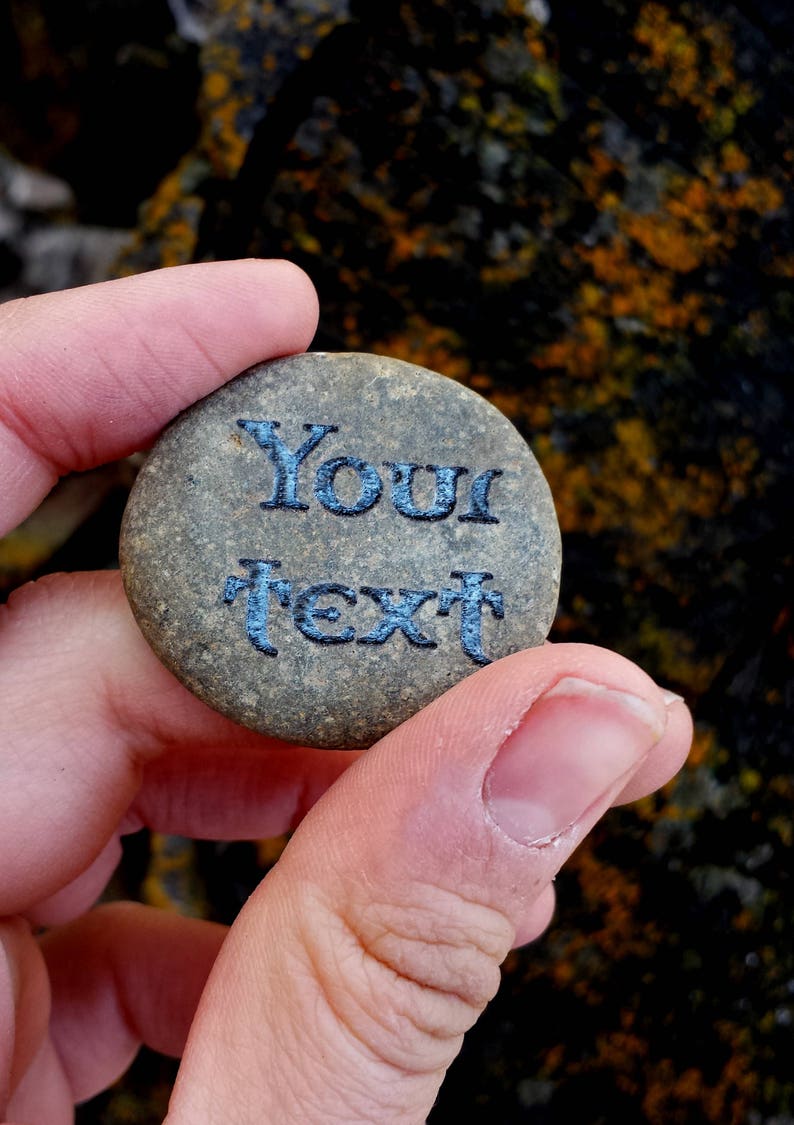 Trinity Knot Engraved Worry Stone Free Personalized Etsy
