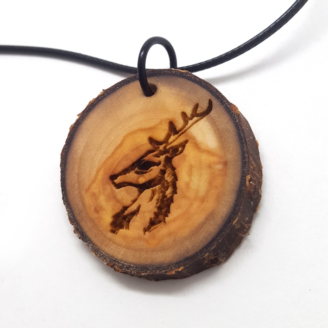 Collana Girocollo Bohemien Con Testa Di Cervo E Corna – Ciondolo Alce Oro, Catena Regolabile Donna - 2