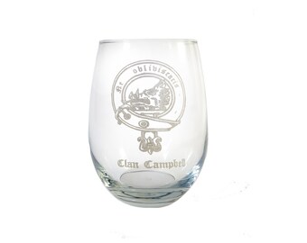 Lot De 9 Verres Martin Anciens - Blason Écusson Familial - 6 3/4