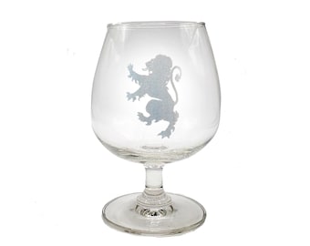 Lion Rampant Brandy Snifter Glas 12 Unzen, gravierte Personalisierung, Scottish Cognac Glas