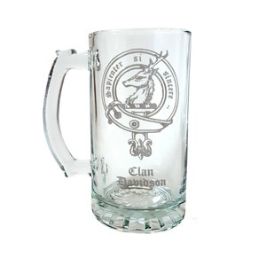 Clan Davidson Scottish Crest 27oz Stein - Free Shipping & Personalized Engraving