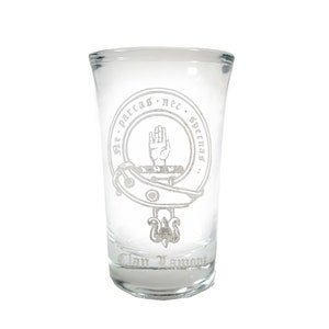 Clan Lamont Scottish Crest Shot Glass 2oz: Free Shipping & Personalized Engraving