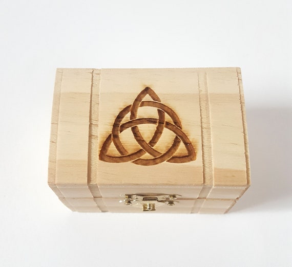 Wooden Gift Box Free Personalizaed Engraving Celtic Love Knot Wooden Box