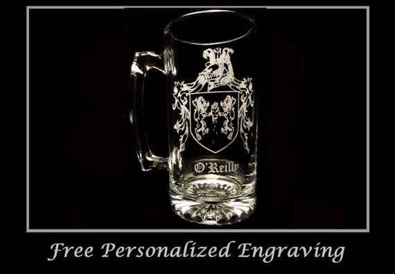 Free Personalized Engraving Celtic Dragon16oz Beer Stein 