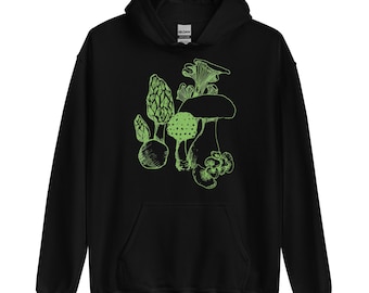 Pilzjäger, Unisex Hoodie, Essbare Pilze Sammler Sweatshirt