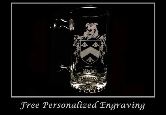 Walsh Irish Family Coat Of Arms 26oz Beer Stein Family Crest Etsy Singapore