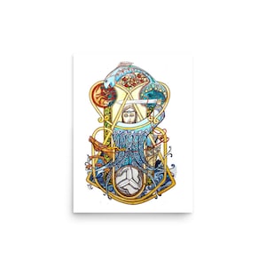 Manannán mac Lir Celtic Art Print, Irish Mythology Art Illustration