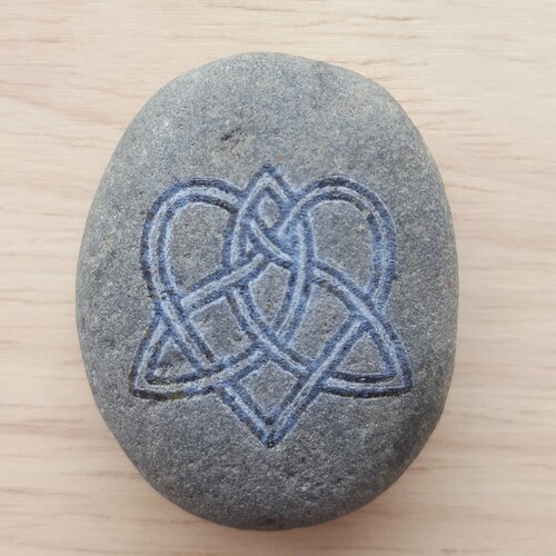 Trinity Knot Engraved Worry Stone Free Personalized Etsy