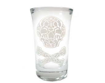 Celtic Pirate Shot Glass - Free Personalized Engraving, 1.5oz Shot Glass